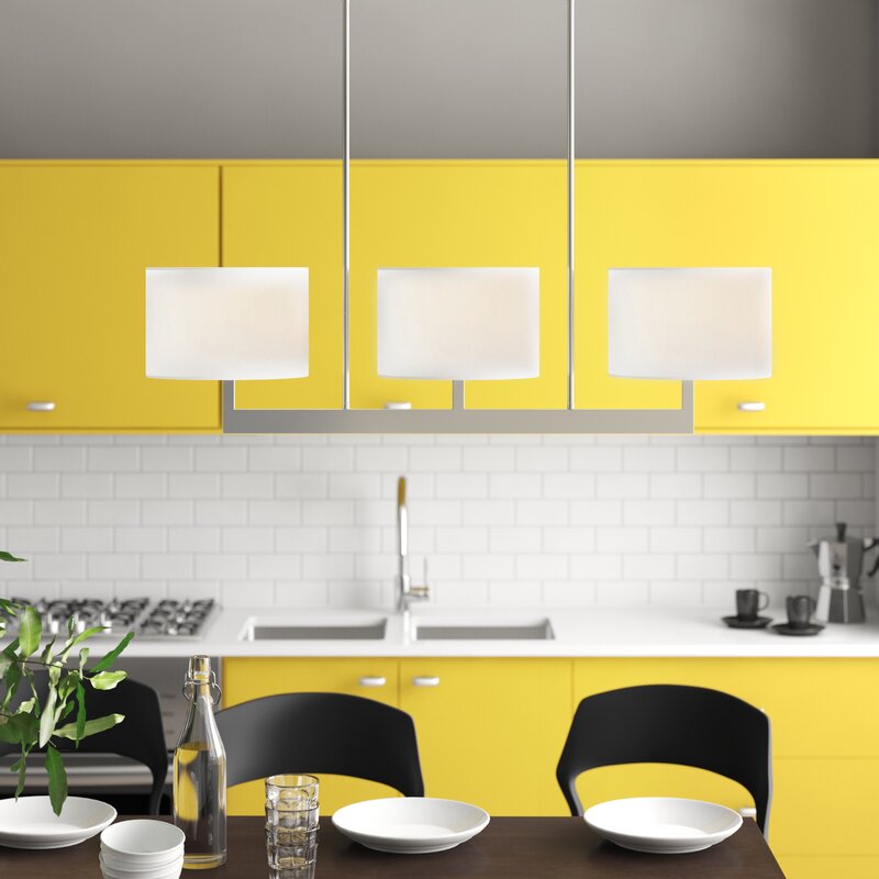 Zipcode Design Mai 3 Light Kitchen Island Linear Pendant Reviews   Mai 3 Light Kitchen Island Linear Pendant 